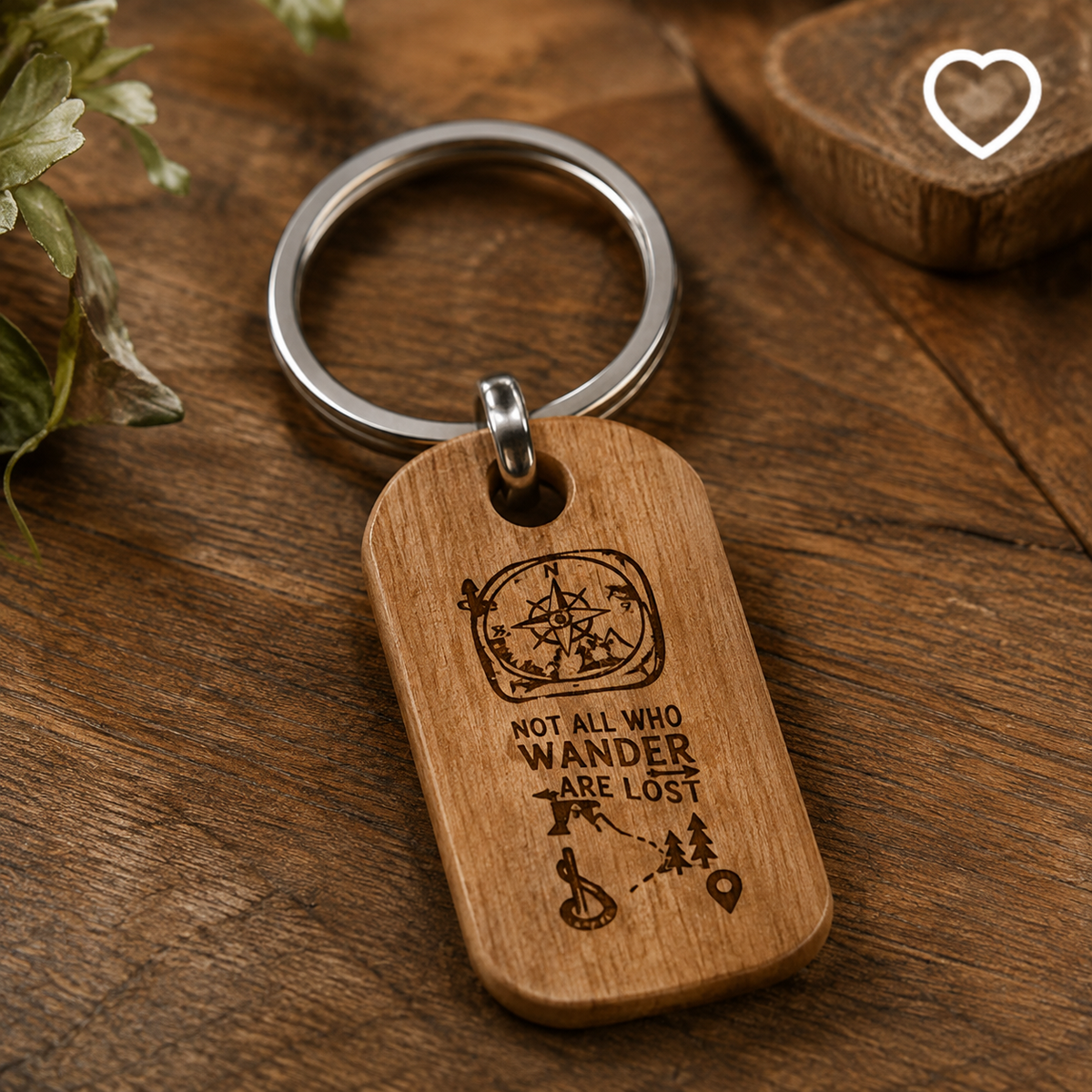 Houten sleutelhanger