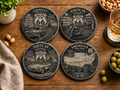 Route 66 USA Leisteen Onderzetters – Uniek Cadeau | LeukHoor