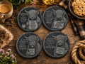 Scottish Highland Cow Slate Coasters - Unique Gift | LeukHoor