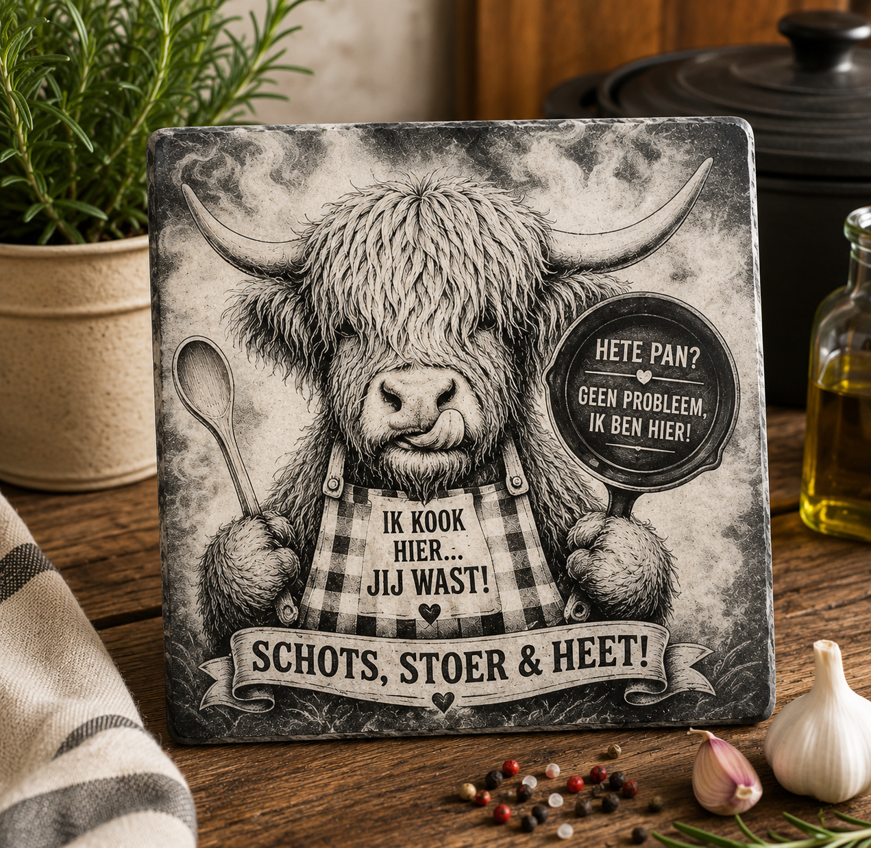 Scottish Highlander Pot Holders – Unique Gift | LeukHoor