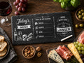 Leisteen Menubord Personaliseerbaar 15x25cm – BBQ, Borrel & Restaurant