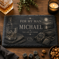 Gepersonaliseerde leistenen serveerplank For My Man Michael voor hem
